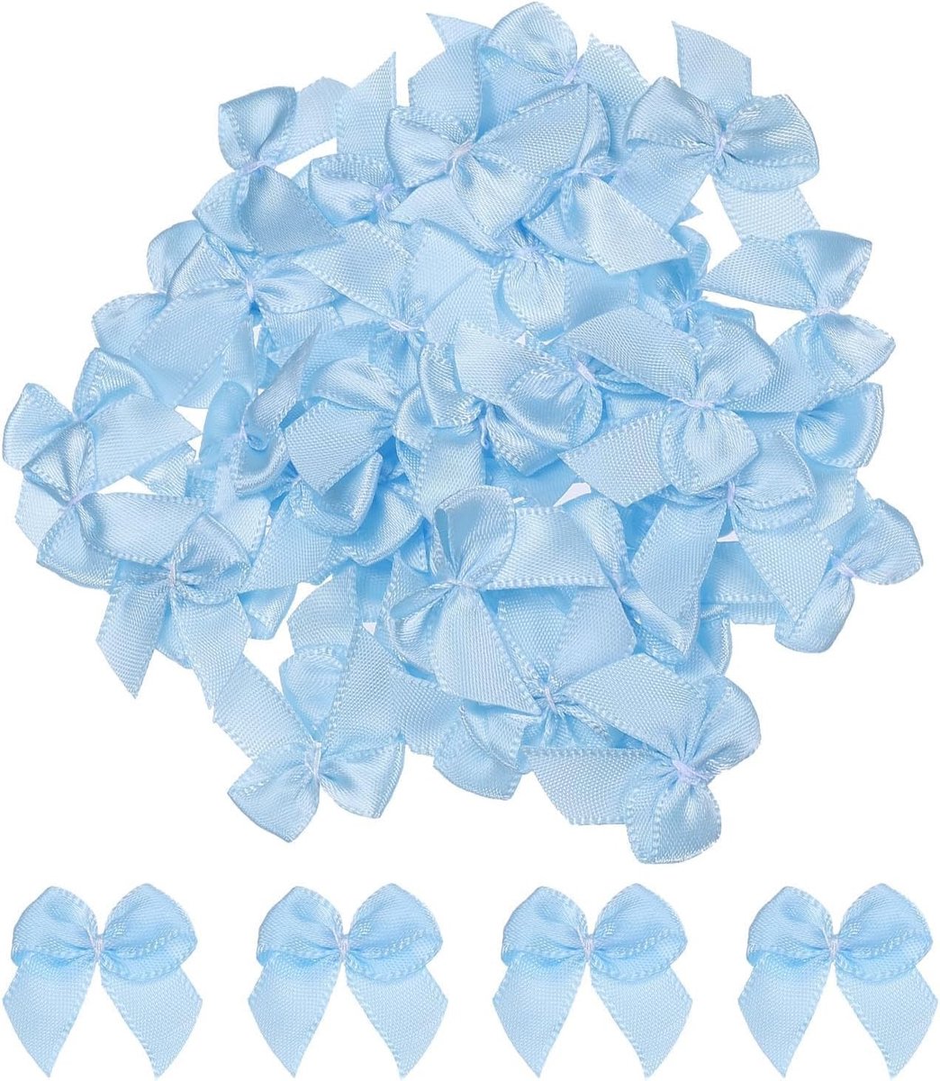 50 Stuks Mini Satijnen Lintstrikken van 1 Inch voor Bloemversieringen, Geschenken en Doe-Het-Zelf Ambachten, Perfect voor Bruiloften en Decoraties
