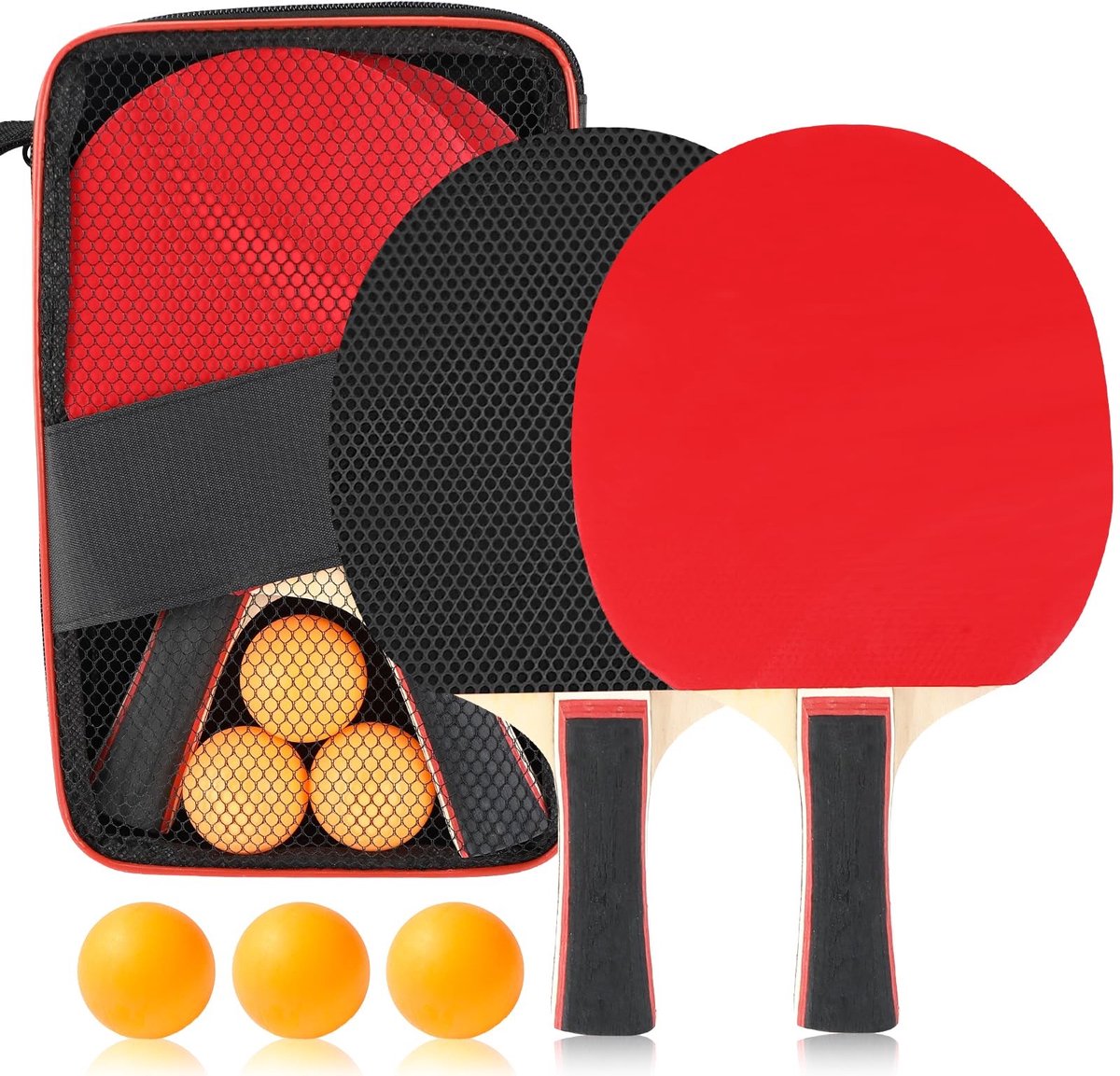 SolidKeus - Premium Ping Pong Set met Rackets en Ballen