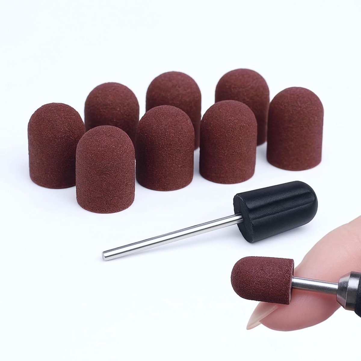 Set van 10 Nagelvijlen voor Manicure en Pedicure, Schuurkoppen en Polijstkoppen voor Perfecte Nagelverzorging, 13 x 19 cm