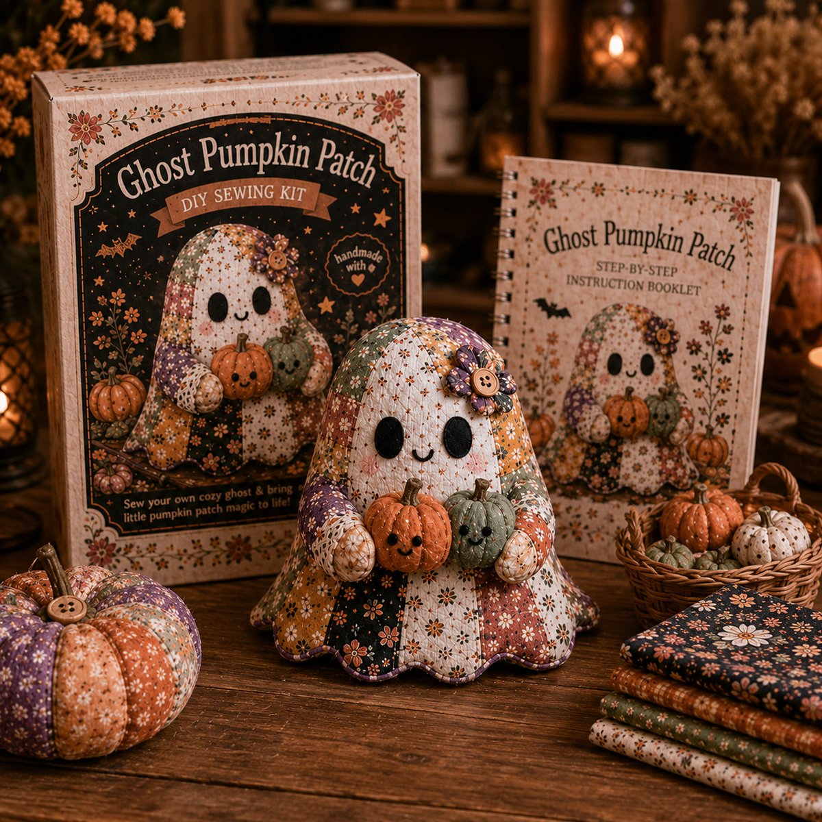 Halloween Decoratie - Halloween Handwerkpakket - Borduurpakket - DIY Halloween Handwerkpakket - Voor tafeldecoratie, halfafgewerkt materiaal