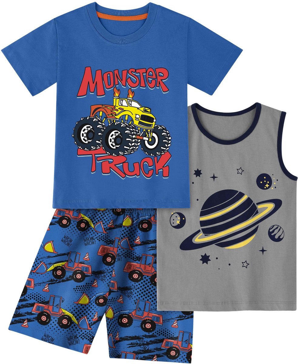 SolidKeus - 3-delige Set van Zachte Katoenen Zomerkleding voor Jongens