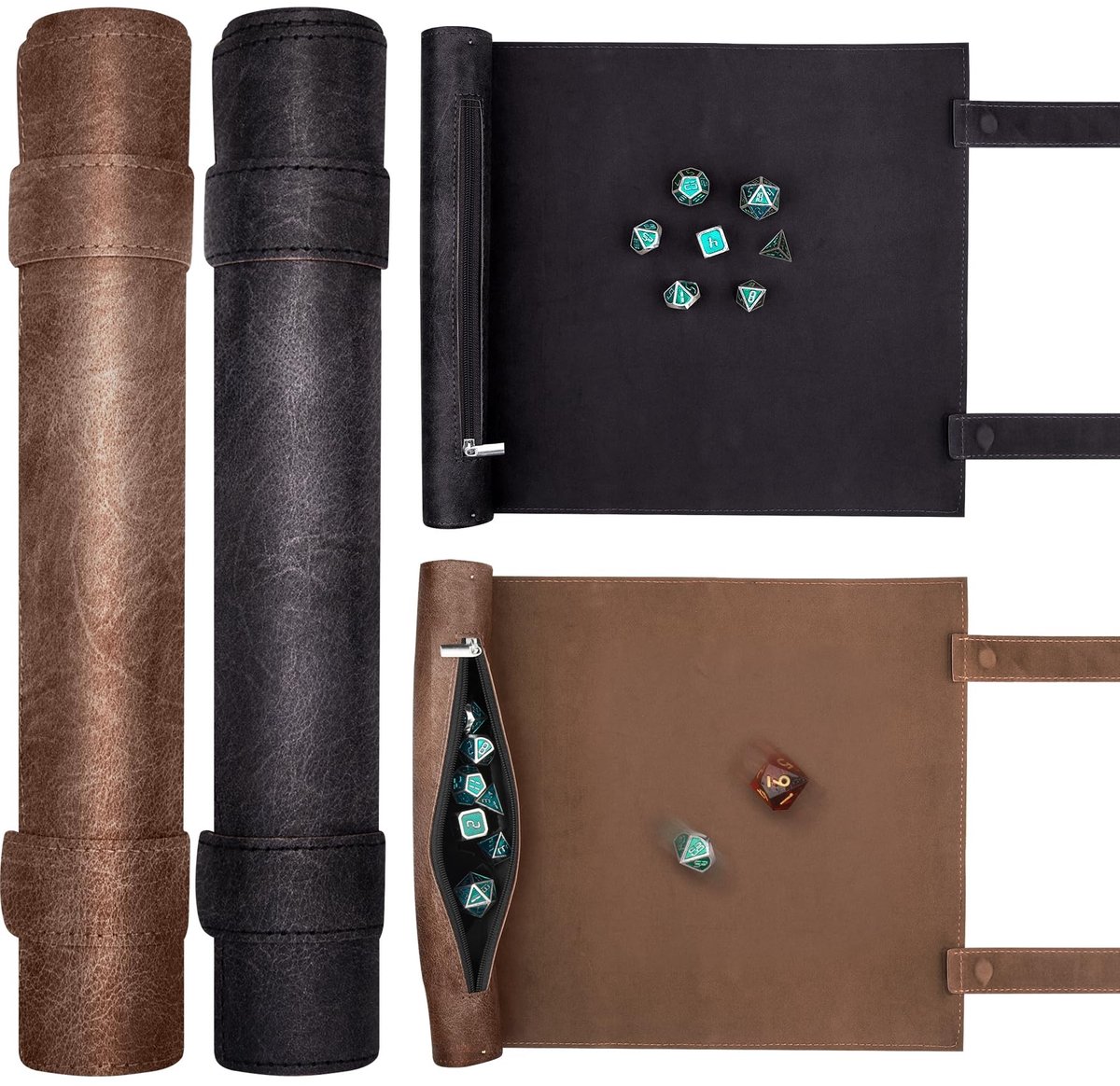 SolidKeus - 2-Pak Magnetische Dice Mat Tray met Rits voor D&D