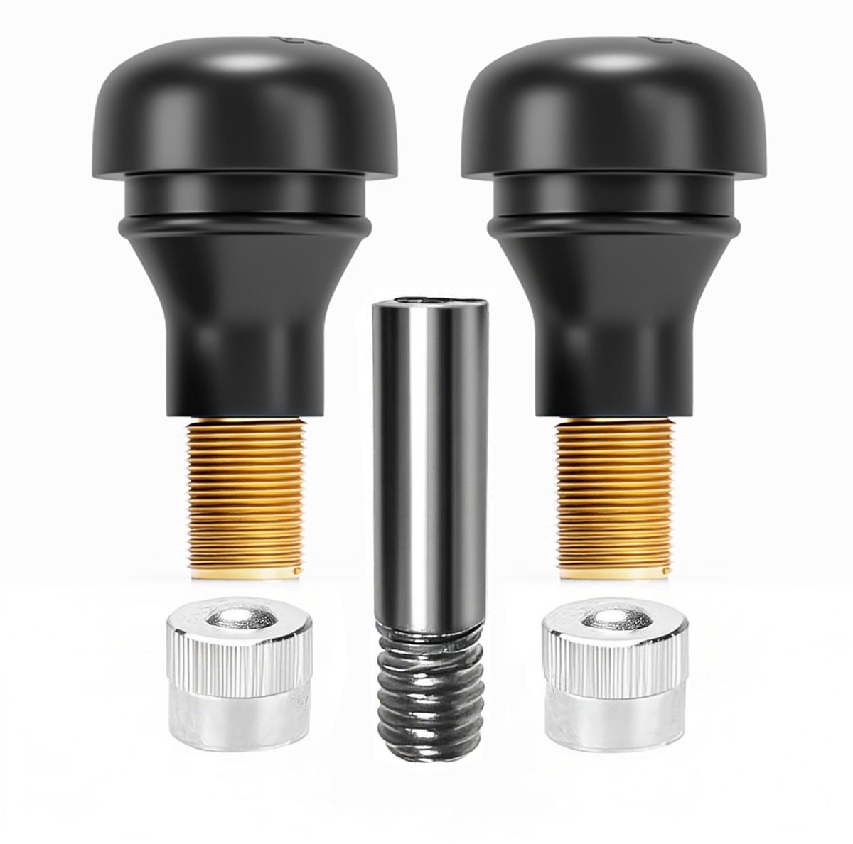SolidKeus - Set van 2 Tubeless Ventielen met Verlenging voor Diverse Voertuigen