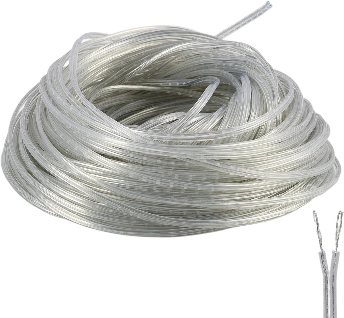 SolidKeus - Transparante 28 AWG 2-Draads PVC Kabel voor Elektronica