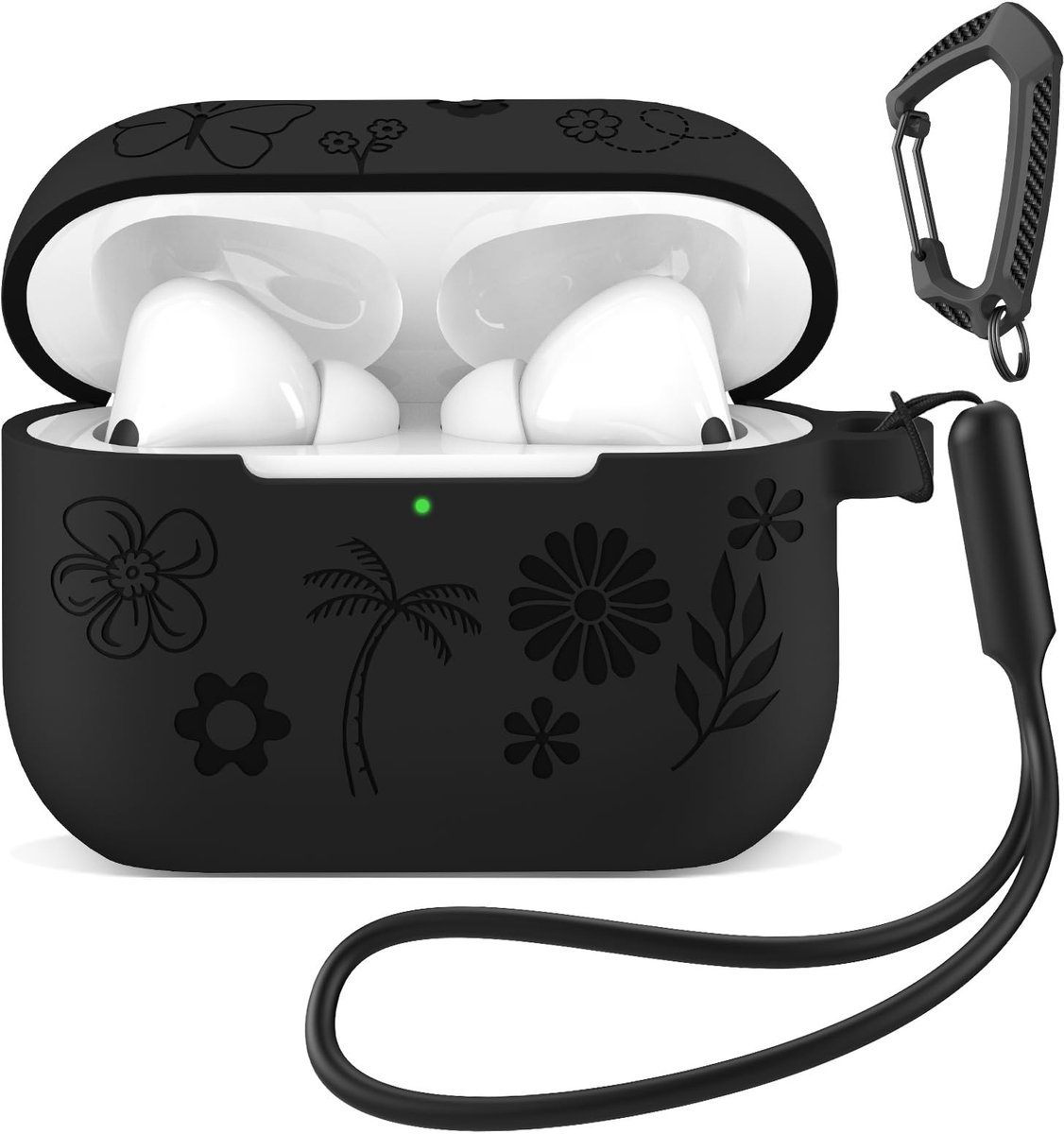 SolidKeus - Silicone Hoes voor AirPods Pro 3 met Sleutelhanger en Lanyard