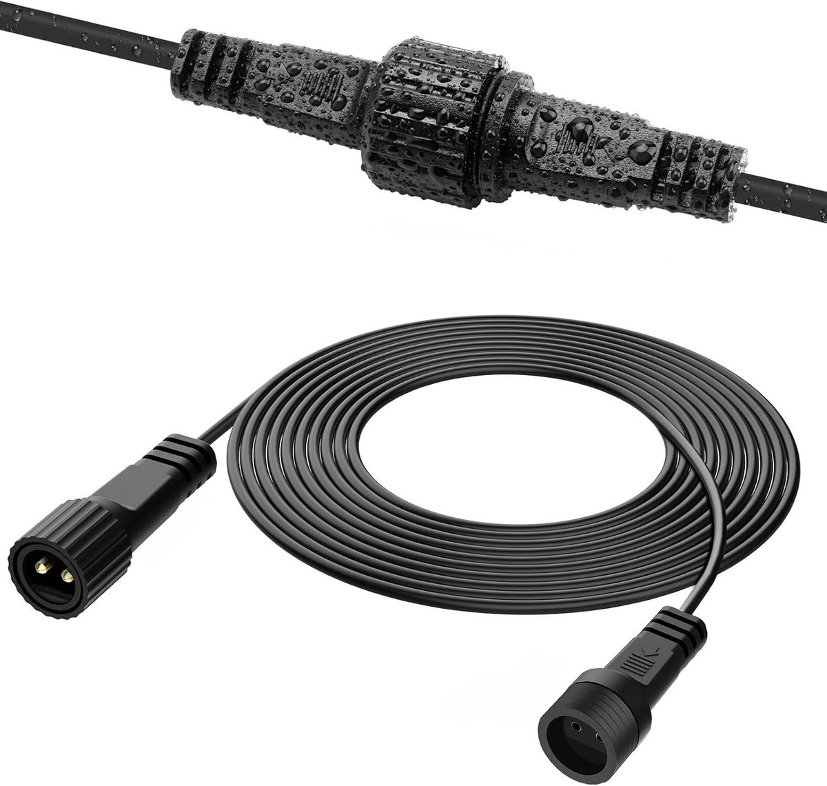 Tuinverlichting buiten lichtsnoern - 5 meter - Waterdichte 2-polige verlengkabel - Voor buitengebruik