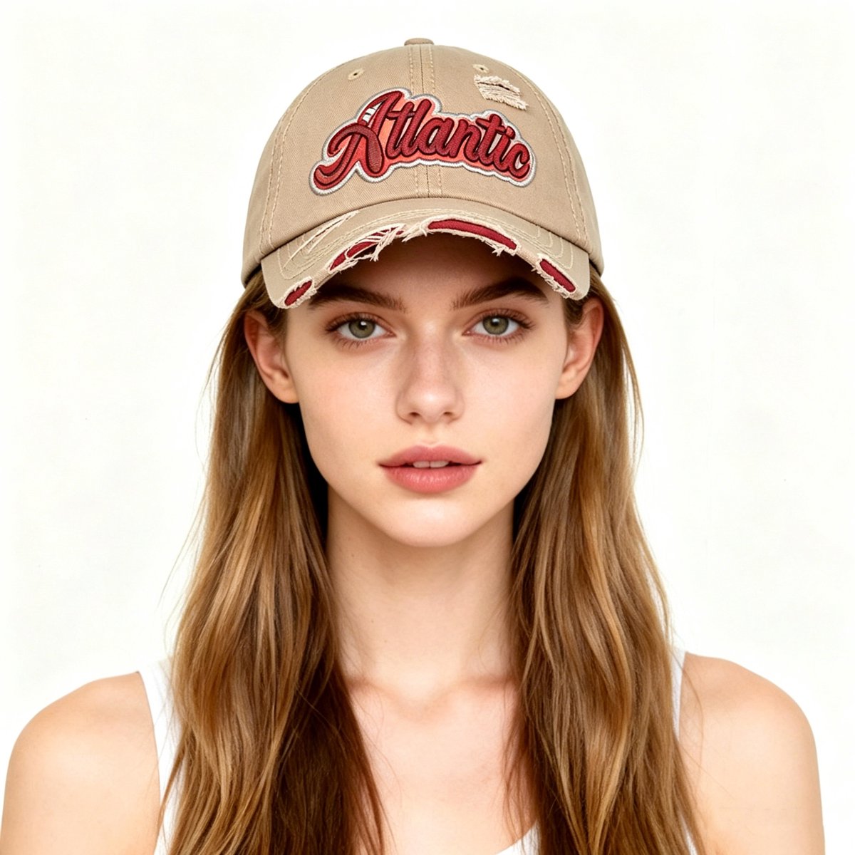 casalora—Petten-Baseballpet – Dames baseballpet – Zomer baseballpet – Zachte klep – Ademend opengewerkt ontwerp – UV-bescherming – Brede klep – Verstelbaar – Khaki