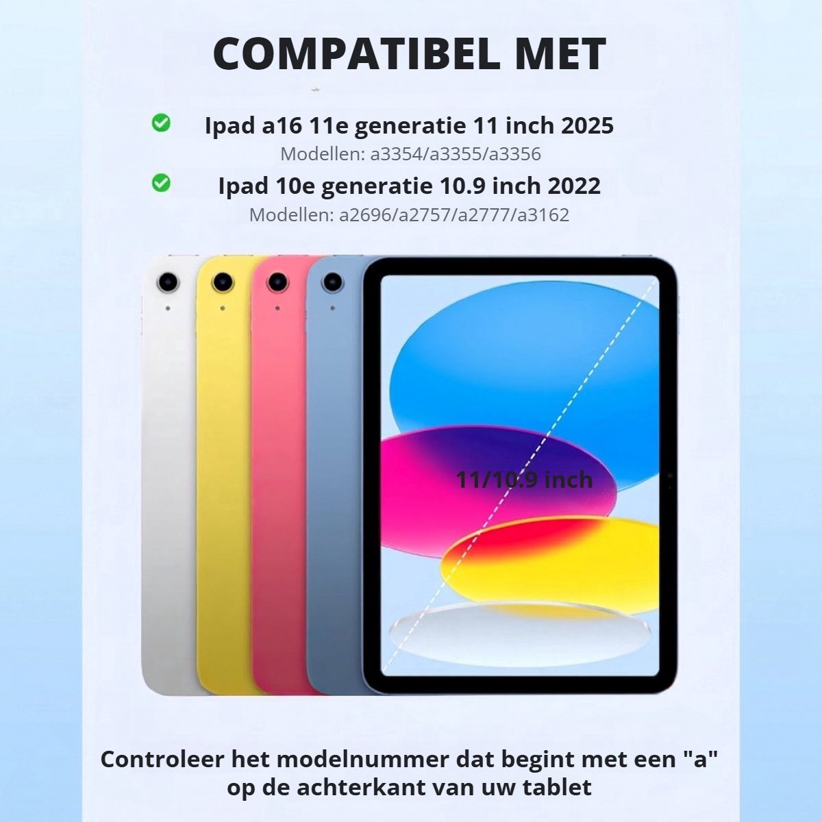 TRANSNECT - Tablet Toetsenbord Hoes - Geschikt voor Apple iPad 11 2025 A16 / iPad 10e generatie (2022) 10.9 inch - QWERTY Bluetooth Keyboard Bookcase - Groen — cadeau in Telefoon & Tablet - foto 2