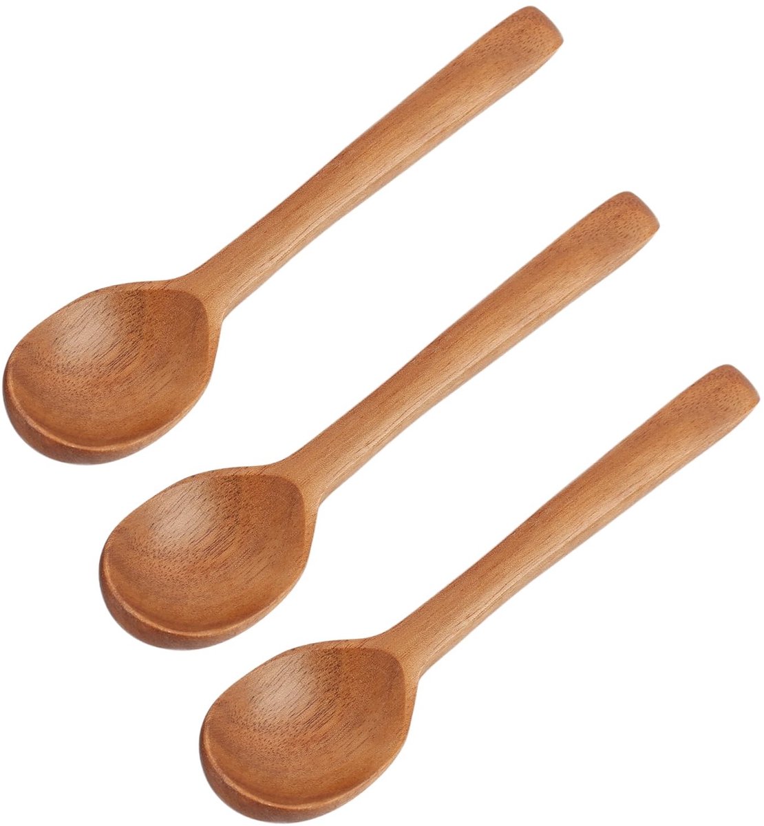 SolidKeus - Set van 3 Handgemaakte Teakhouten Lepels