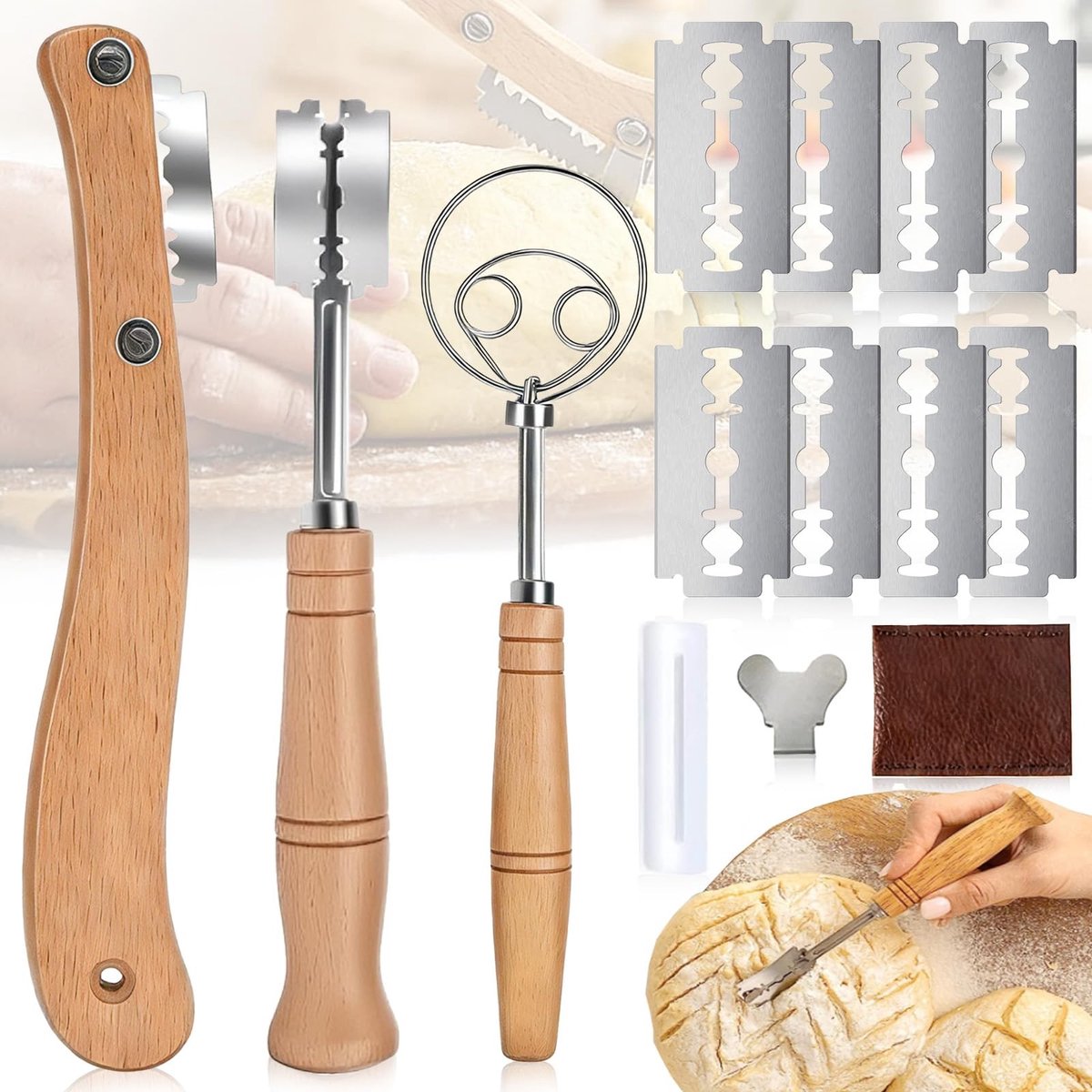 SolidKeus - Beater voor Deens Deeg met Houten Handvat