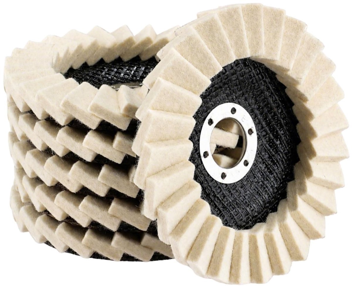SolidKeus - Set van 6 Polijstschijven 125 mm voor Haakse Slijpers