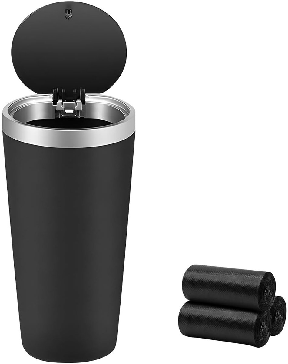 SolidKeus - Mini Afvalbak voor Auto met Deksel, Universeel en Draagbaar