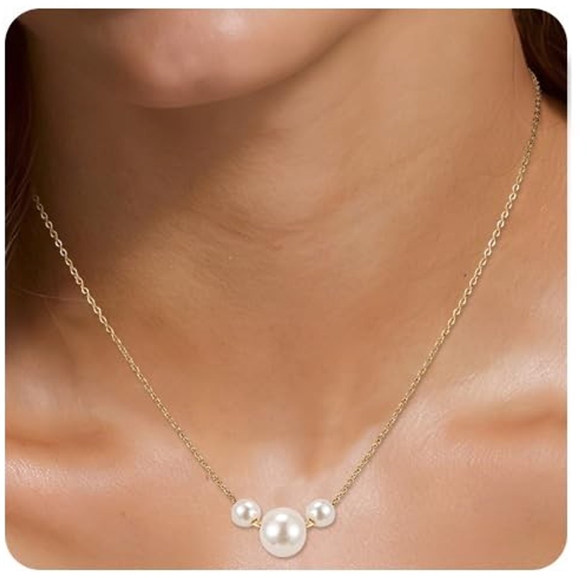 SolidKeus - Dames Ketting met Parel Pendant en Stijlvolle Choker