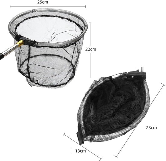 Telescopisch Visnet - Schepnet Vissen - Vissen Vangen - Verstelbare Lengte - Tot 151.5 cm - Zwart — afbeelding 4