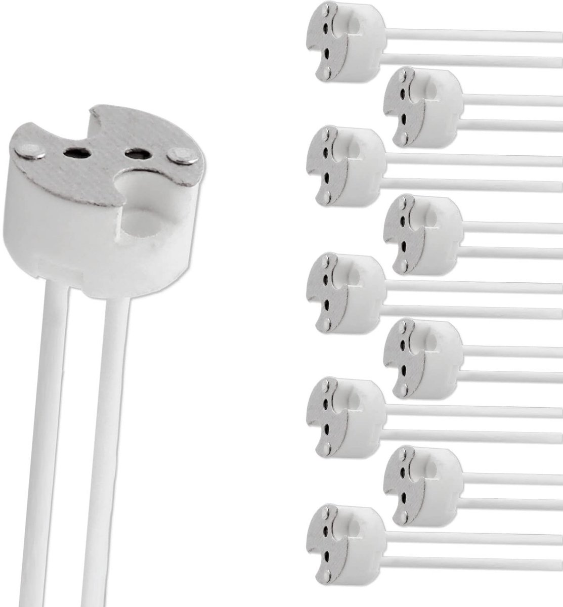 SolidKeus - GU5.3 Socket met Silicone Kabel Set van 10
