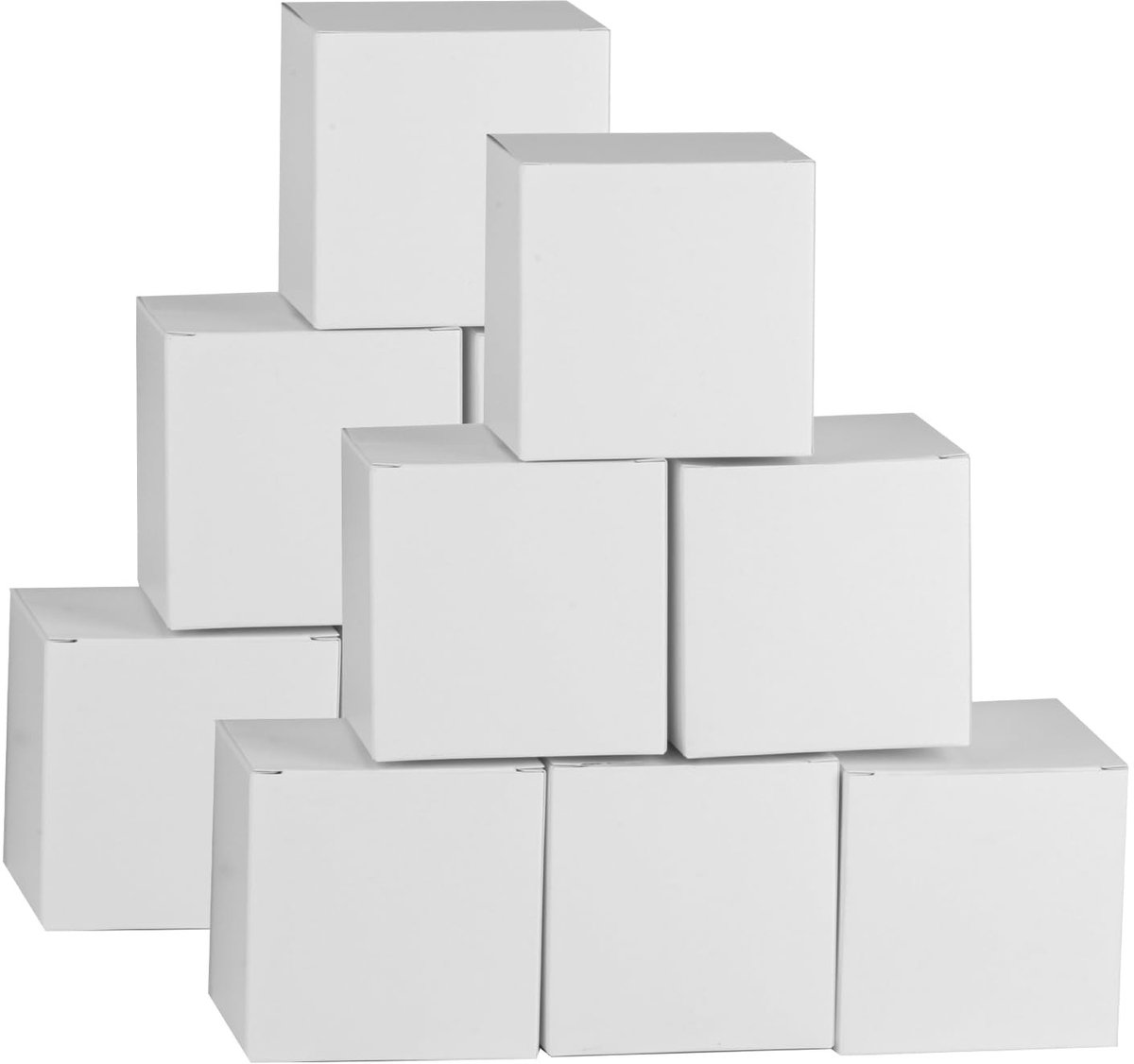 SolidKeus - Set van 12 Kleine Witte Cadeauboxen met Deksel