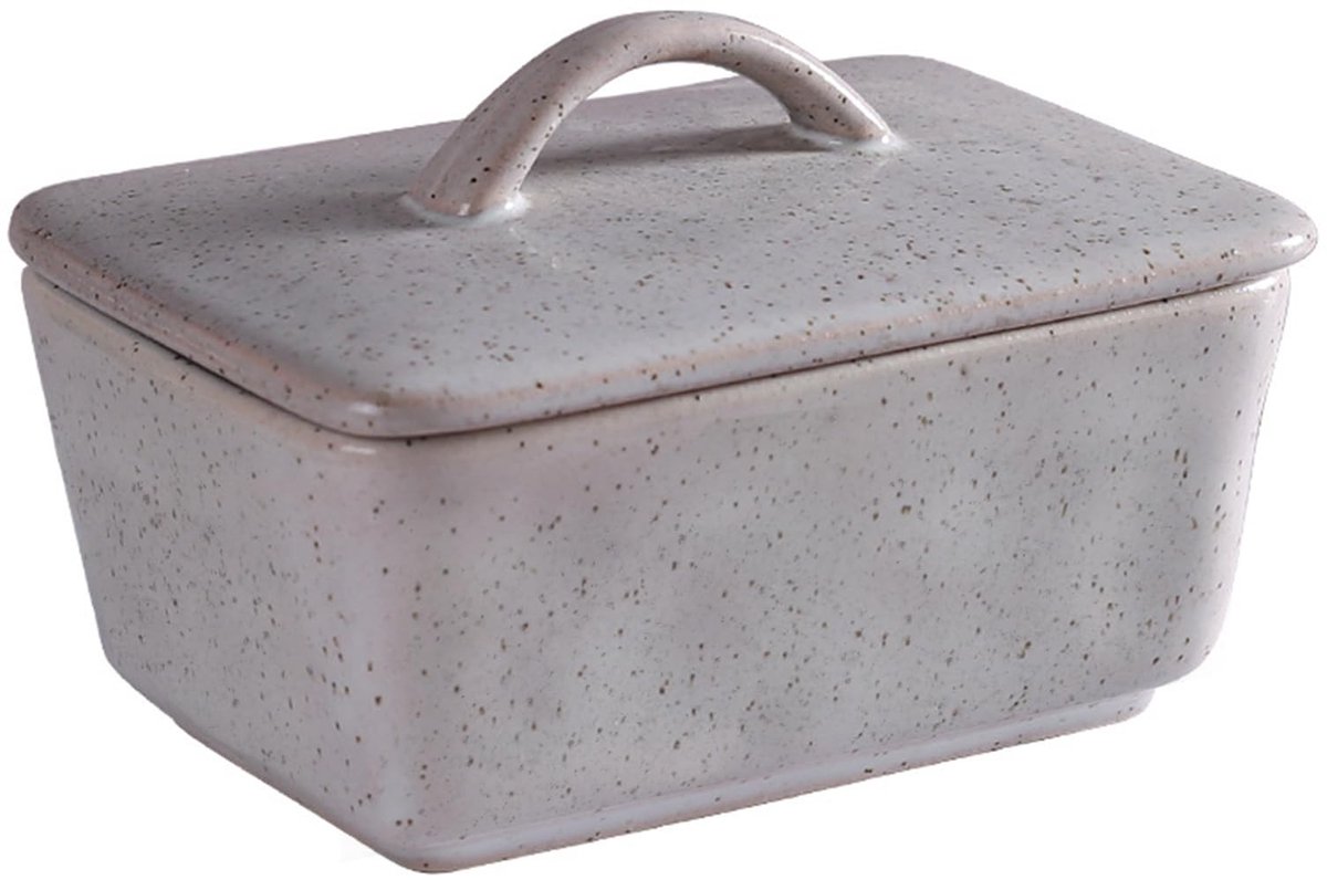 SolidKeus - Handgemaakte Ceramische Botervloot met Deksel, Geschikt voor 250g/500g Boter