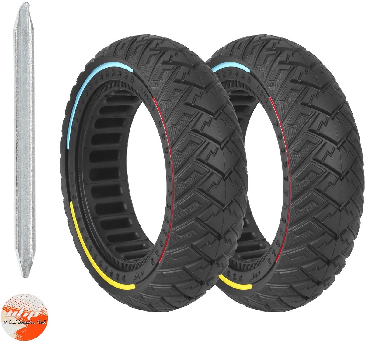 SolidKeus - Set van 2 Vervangende Banden voor Elektrische Scooter, 9.5 x 2.5