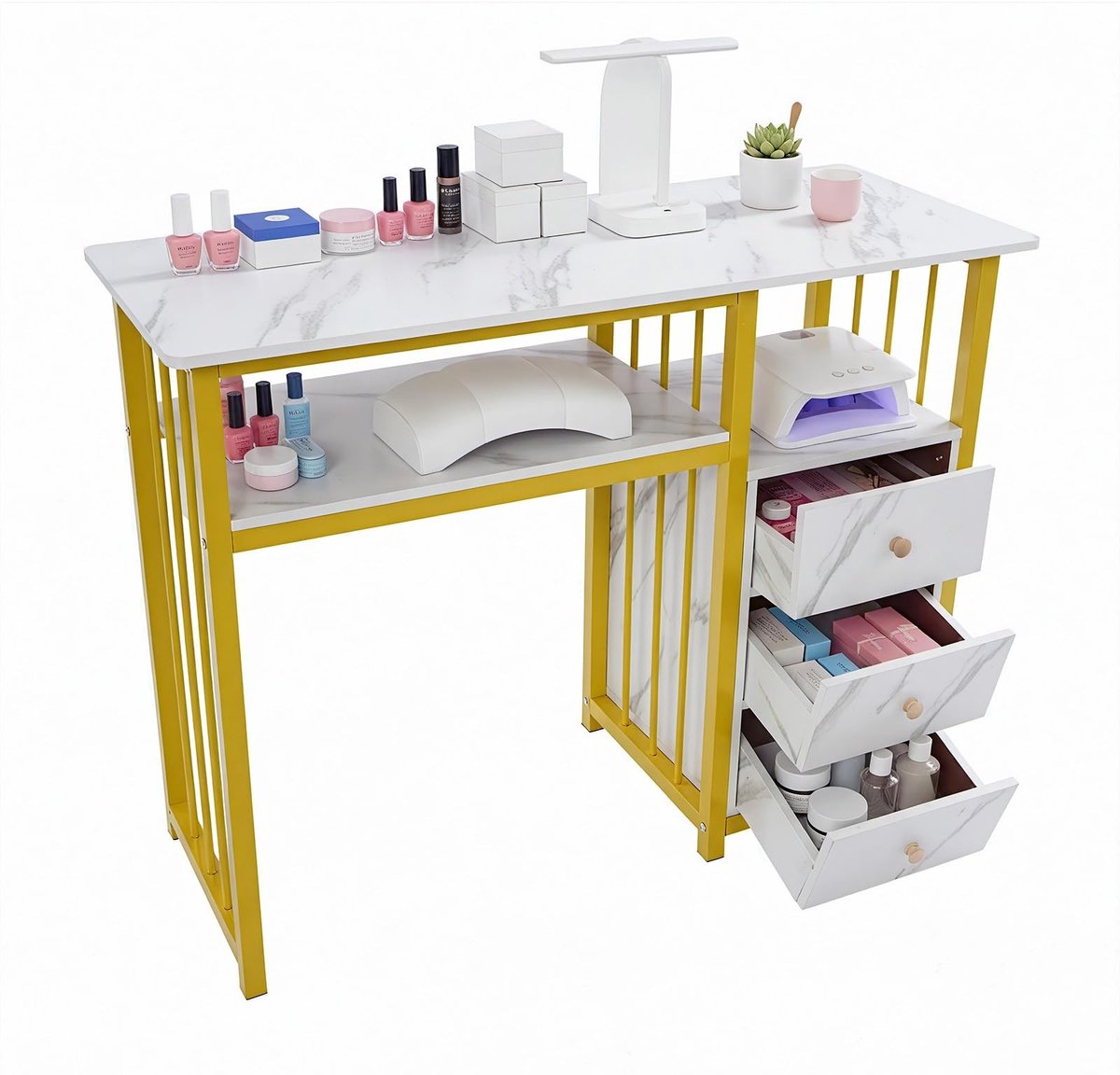 SolidKeus - Manicure Tafel met 3 Lades voor Nagelsalon