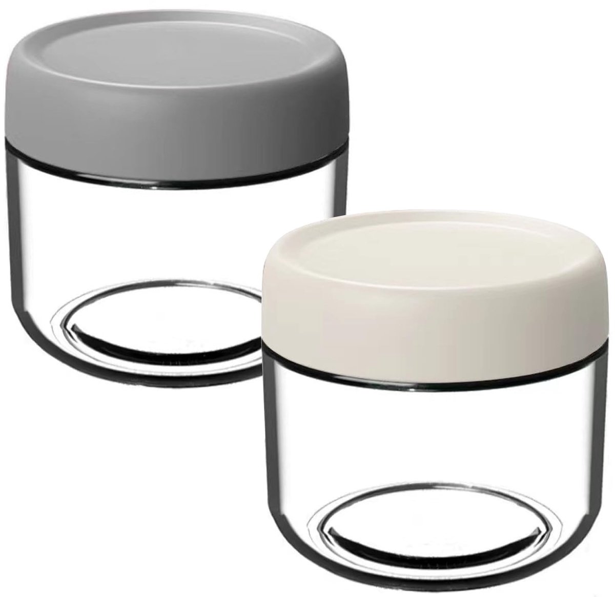 SolidKeus - Set van 2 Oat Glassen met Schroefdeksel 300ml