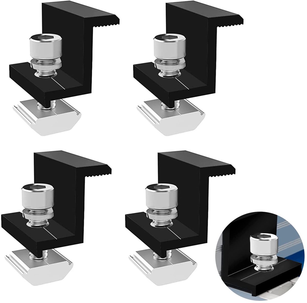 SolidKeus - 4 Stuks Zonnepaneel Bevestigingsset met Schroeven