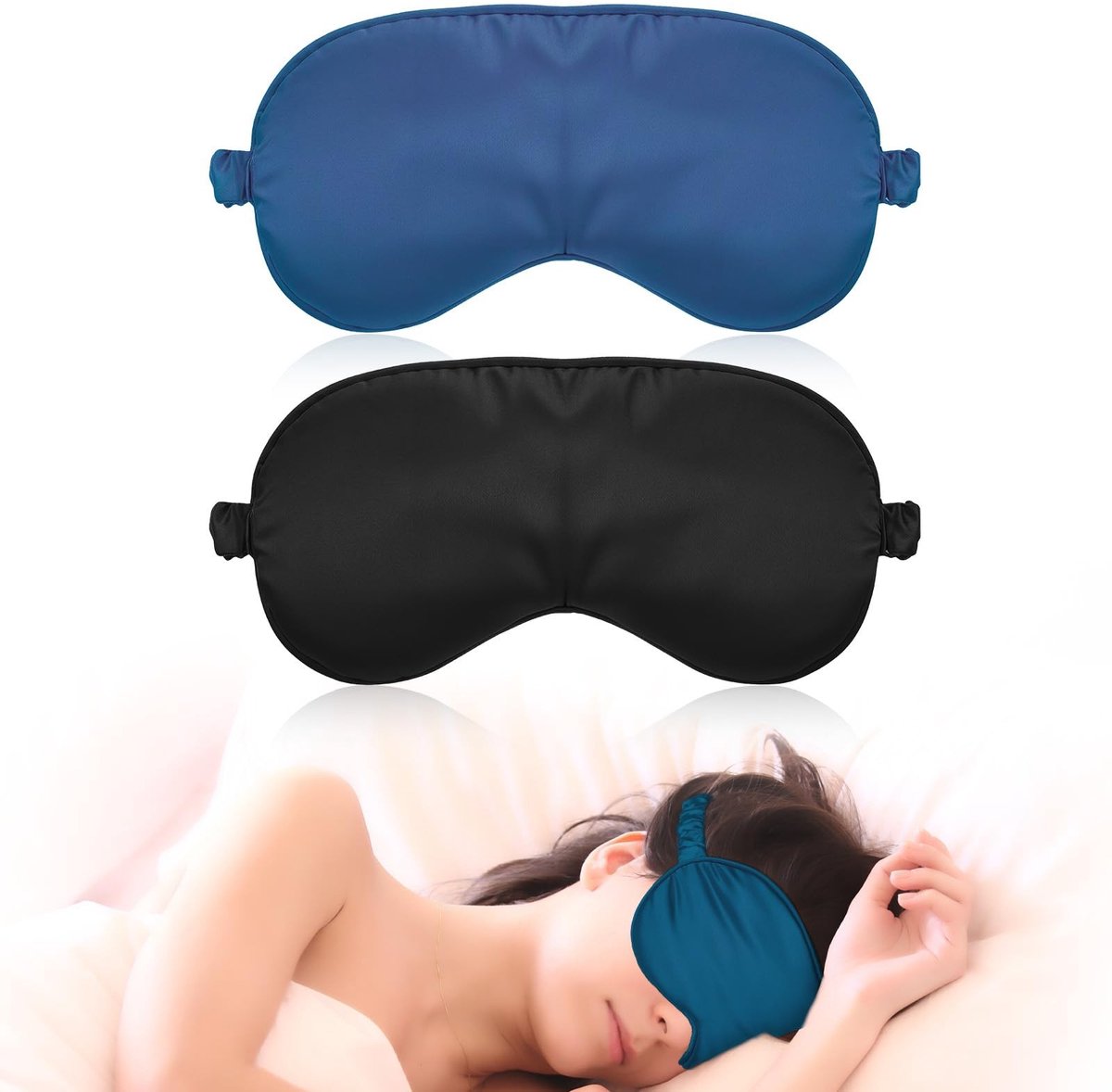SolidKeus - Set van 2 Zijde Oogmaskers voor Slaap