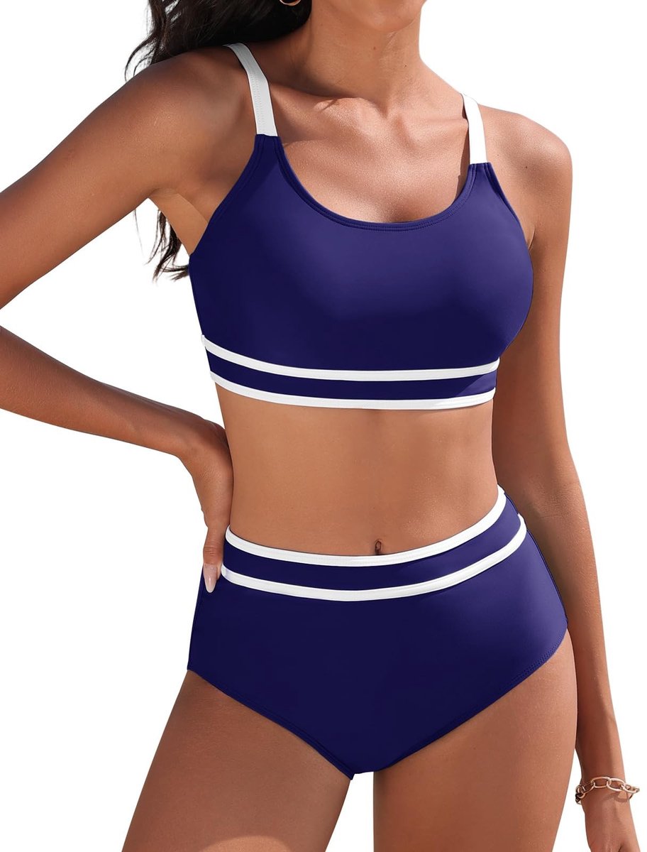 SolidKeus - High Waist Bikini Set voor Dames met Push Up Effect