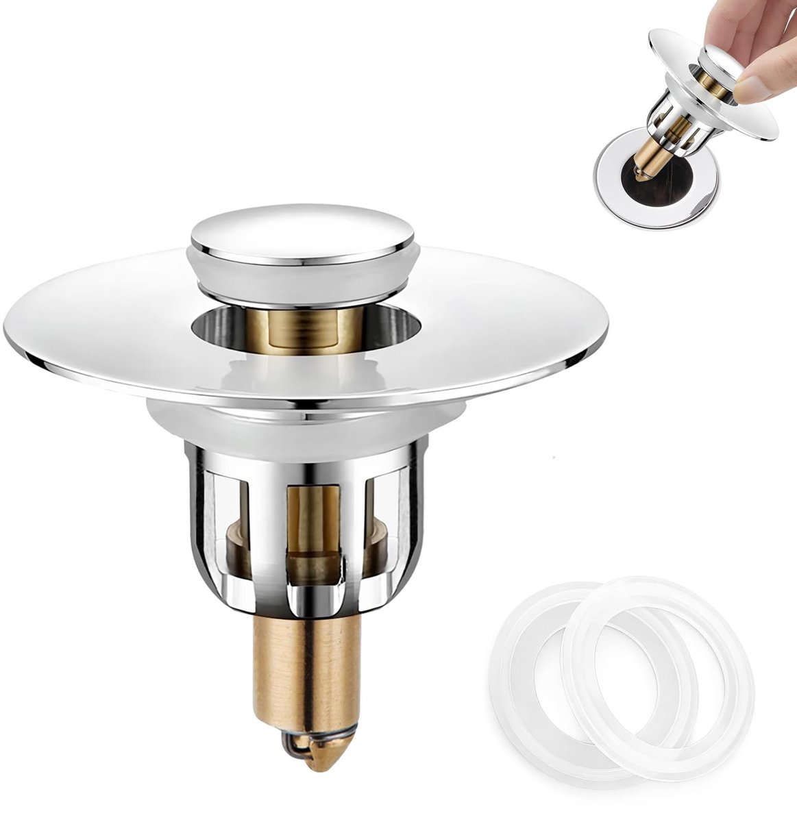 SolidKeus - 2-in-1 Universele Afvoerplug met Zeef