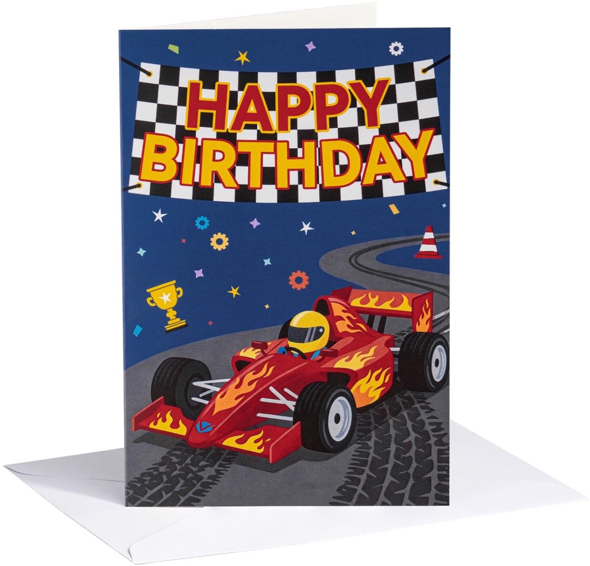 SolidKeus - Verjaardagskaart met Racewagen Design
