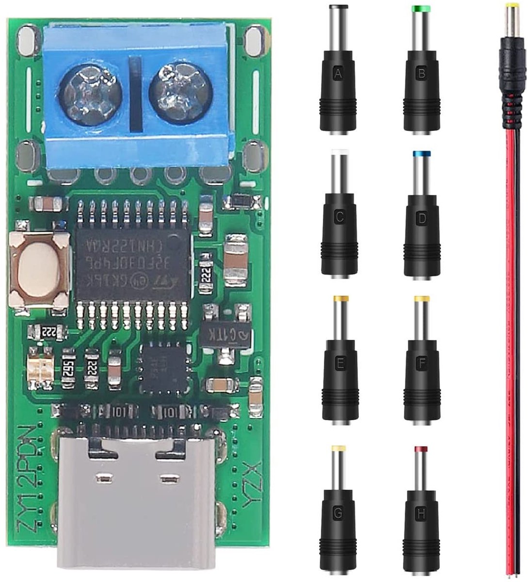 SolidKeus - Type-C Snellader Module met DC Voeding Adapter