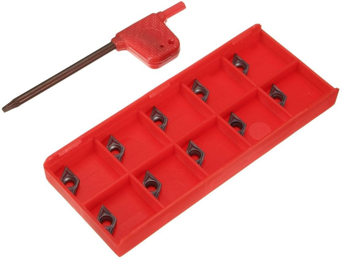 SolidKeus - Set van 10 DCMT0702 Carbide Inserts voor Draaigereedschap
