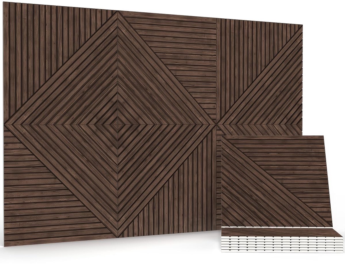 SolidKeus - 6 Stuks Zelfklevende Geluidsabsorberende Panelen voor Wanden