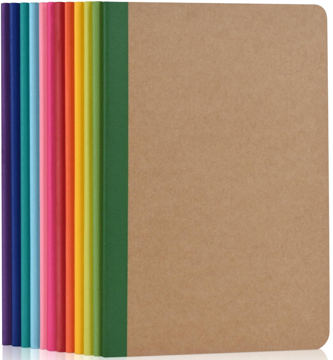 SolidKeus - A5 Notitieblokken Set van 12 met Regenboog Achterkant