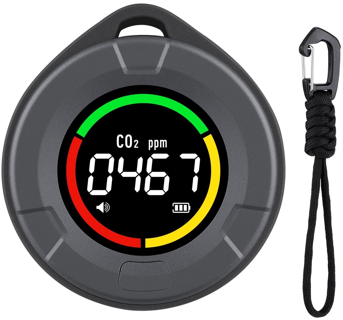 SolidKeus - Draagbare Mini CO2 Meter met Kleuren LCD