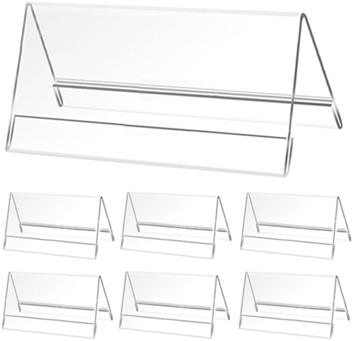 SolidKeus - Set van 12 Transparante A-Stands voor Prijslabels