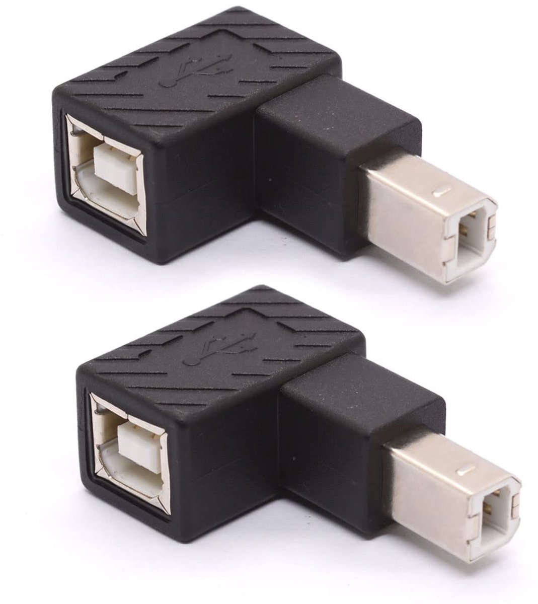 SolidKeus - USB B 2.0 Adapter met 90 Graden Hoek voor Printer (2 Stuks)