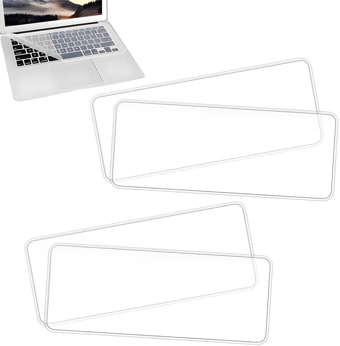 SolidKeus - 4 Stuks Toetsenbordbeschermers voor Laptops van 15-17 Inch