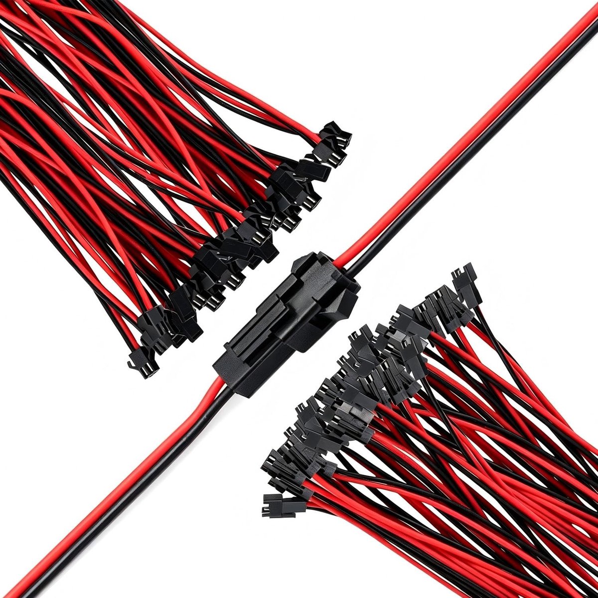 SolidKeus - Set van 30 JST SM 2-Pin Adapterkabels voor Elektrische Verbindingen