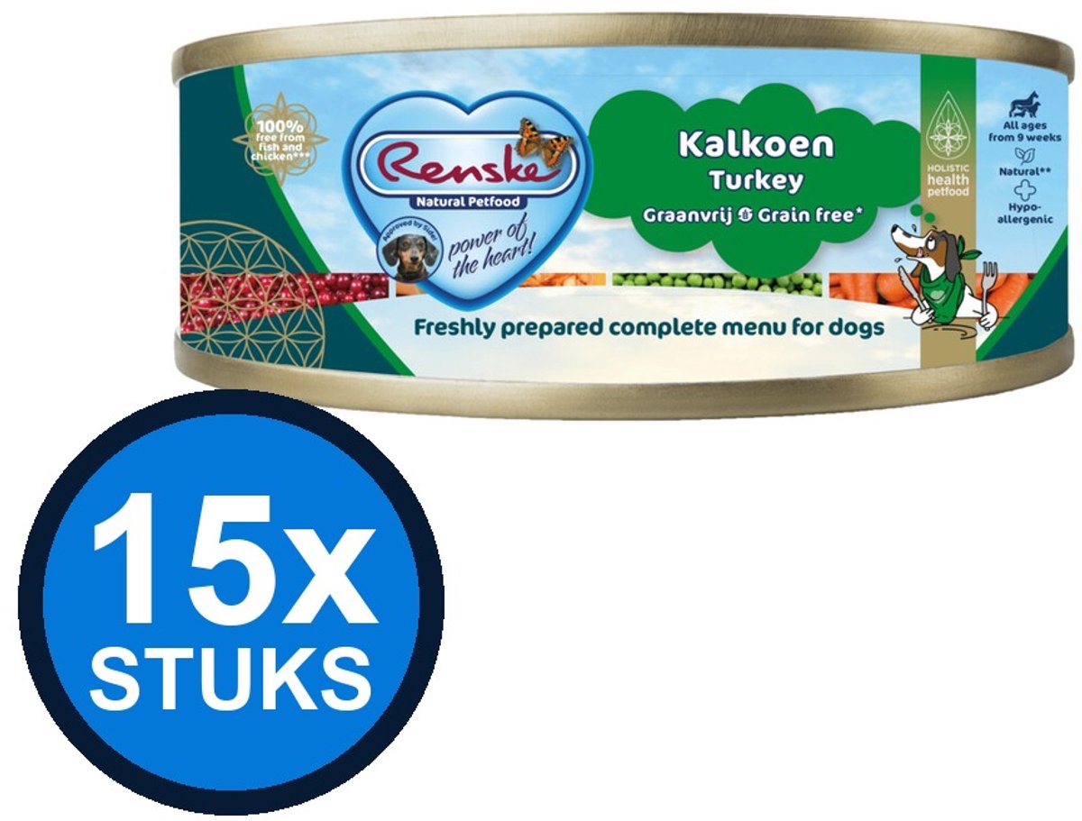 Renske Renske vers hond adult/senior graanvrij kalkoen 395gr