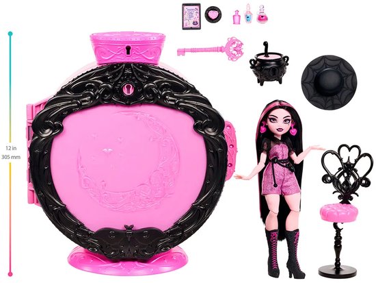 Monster High Potion Reveal speelset met Draculaura pop en 9 accessoires - uitpakken met een geheime code van Monster High — afbeelding 3
