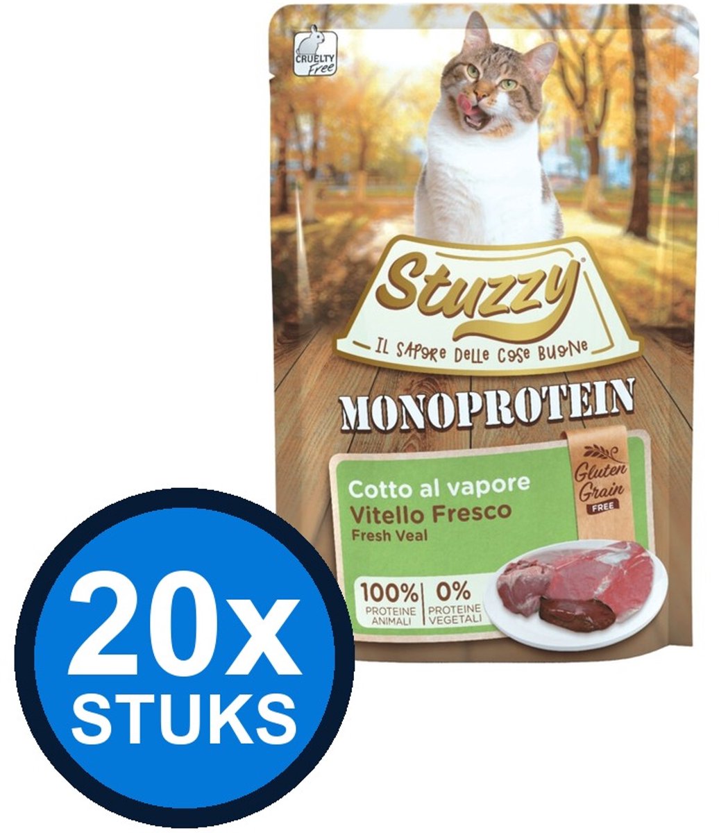 20x Stuzzy Kat Monoprotein kalf 85gr