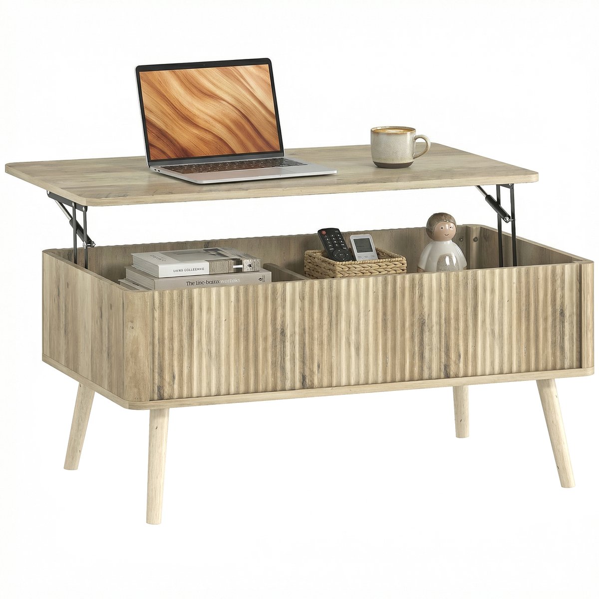 HOMCOM-Salontafel-MDF-91x56x43cm-Eiken