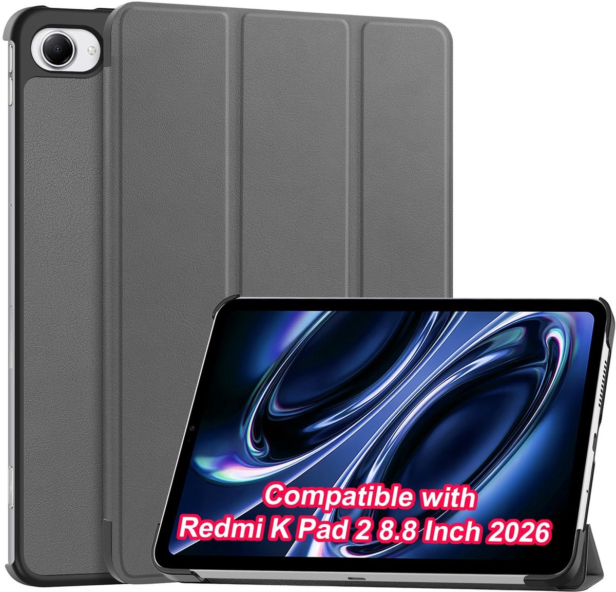 SolidKeus - Tablet Hoes voor 8.8 Inch Met Auto Wake/Sleep Functie en Slim Design