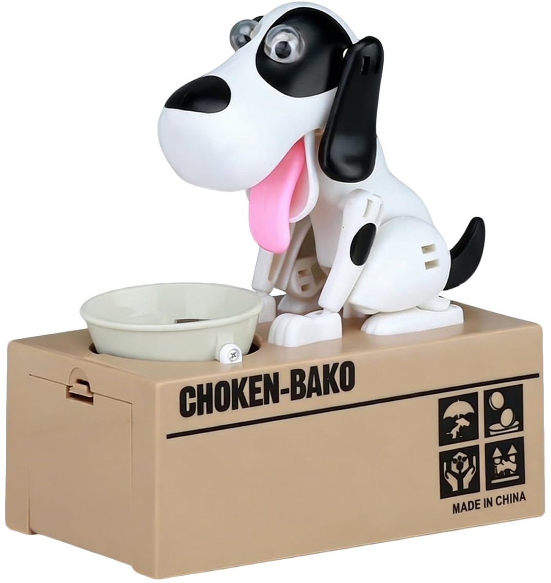 SolidKeus - Creatieve Spaarpot Hond in Zwart-Wit