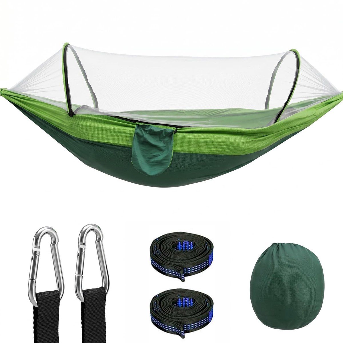 SolidKeus - Camping Hangmat met Muggennet, Ultralicht en Dubbel 260 x 140 cm