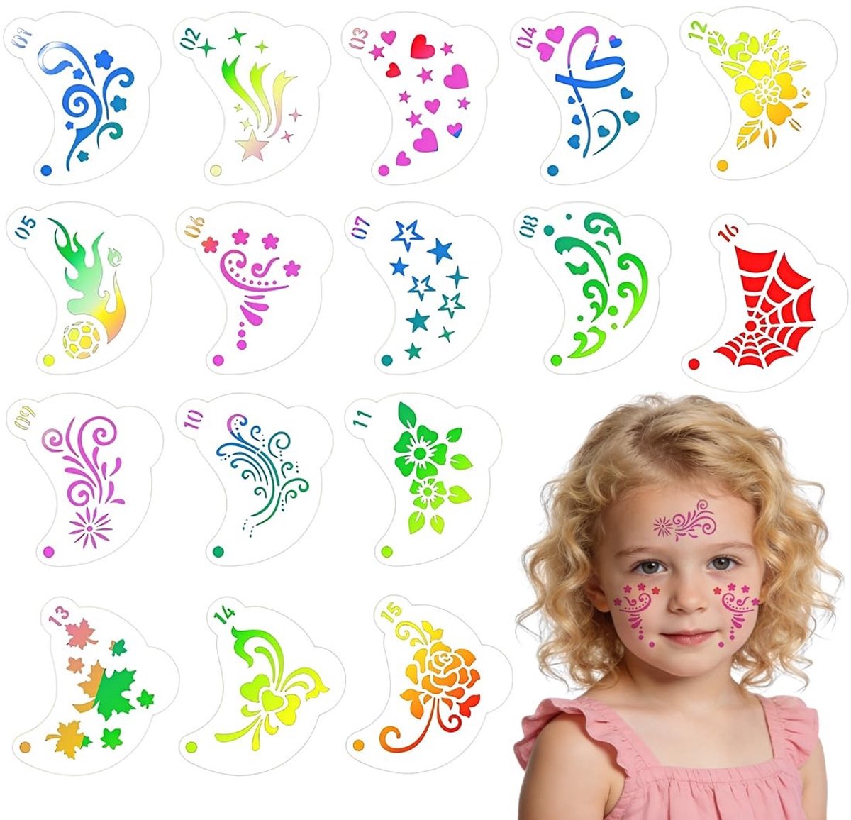 SolidKeus - Herbruikbare Schminkstencils voor Kinderen