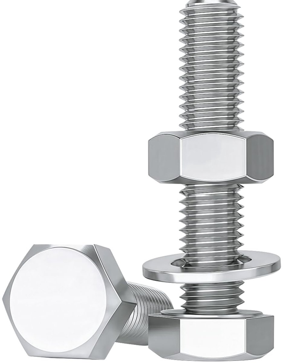 SolidKeus - M10 Zeskant Schroeven en Moeren Set RVS A2 V2A voor Meubels