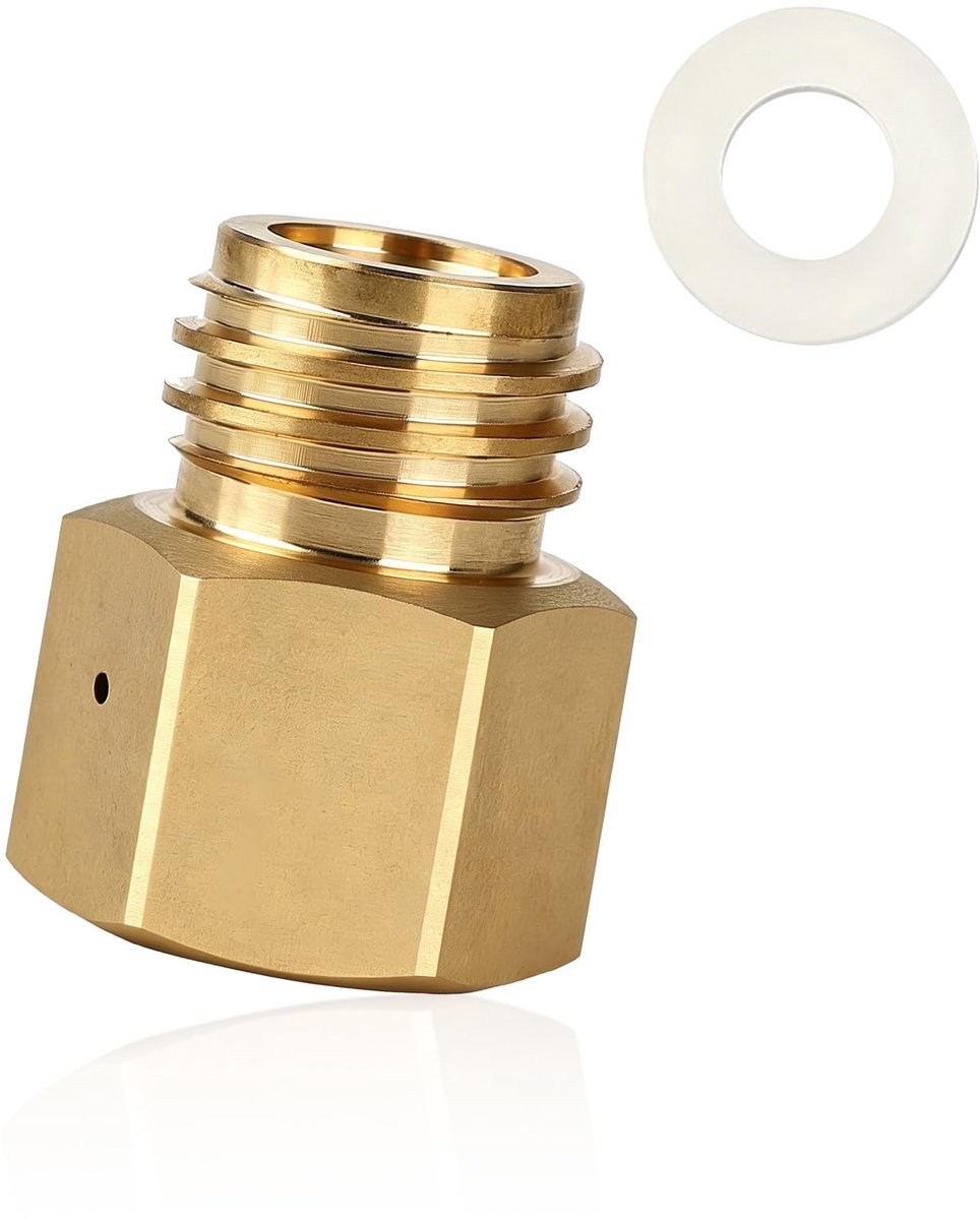 SolidKeus - CO2 Adapter voor Soda-Cilinder Messing
