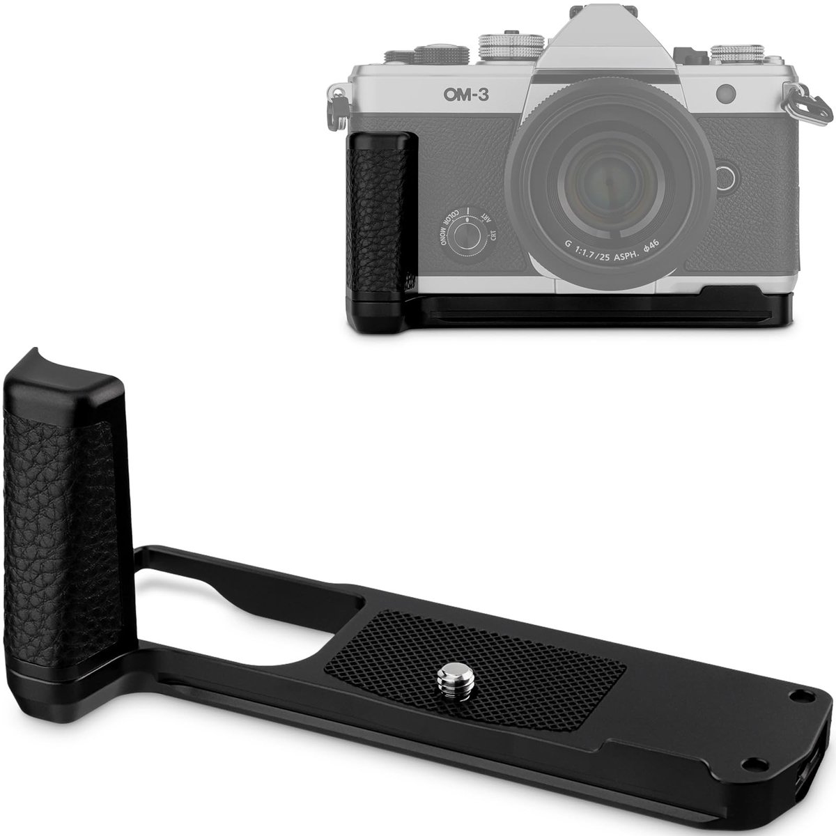 SolidKeus - Camera Beugelhouder voor OM SYSTEM OM-3 met Arca Swiss Quick Release Plate