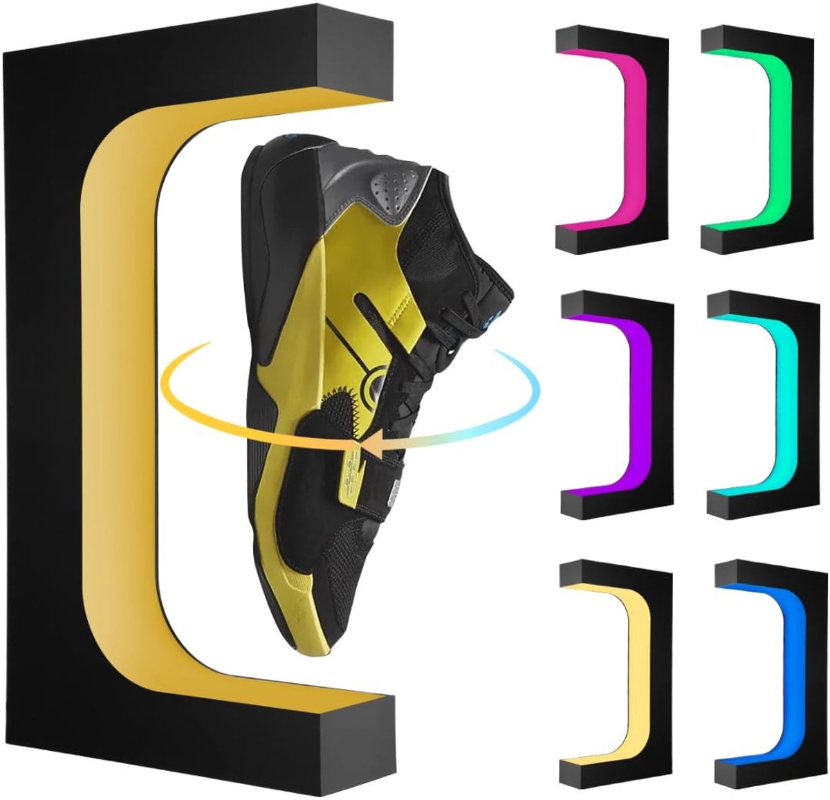 SolidKeus - 16 Kleuren Floating Shoe Display Stand met LED Licht
